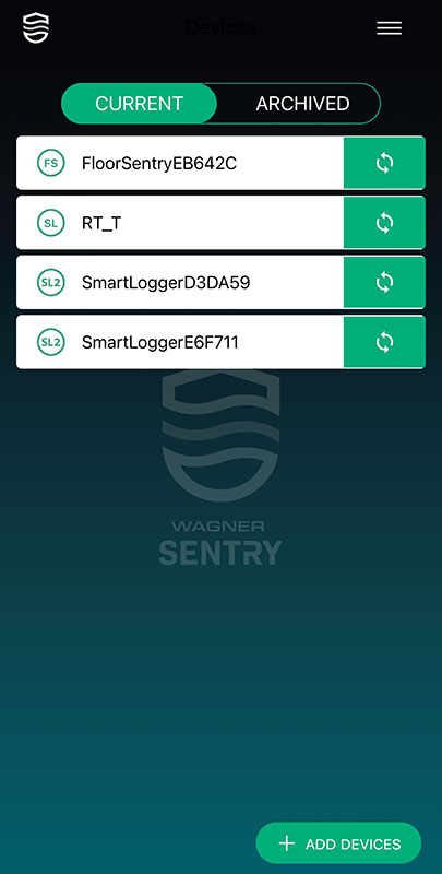 Wagner Sentry app reporting